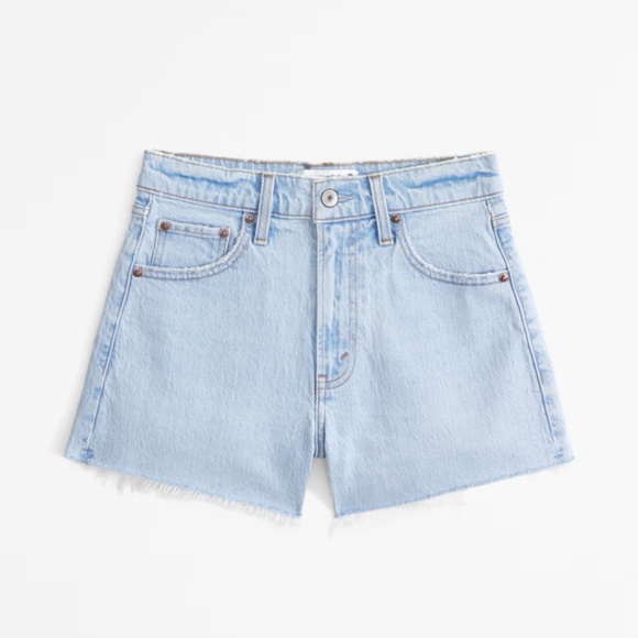 Abercrombie High Rise 90s Cutoff shorts in light Sz 26 - Picture 1 of 8